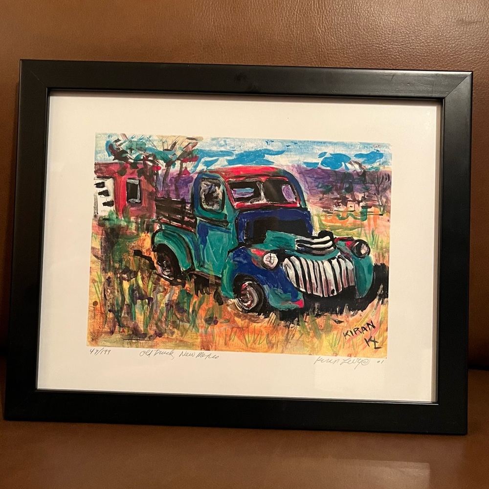 Old Truck Signed & Numbered 49/199 by Kiran Levy w/ COA Behind Back Cover